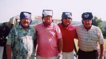 Raleigh elks with coolers on their heads