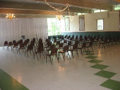 Ballroom setup as auditorium